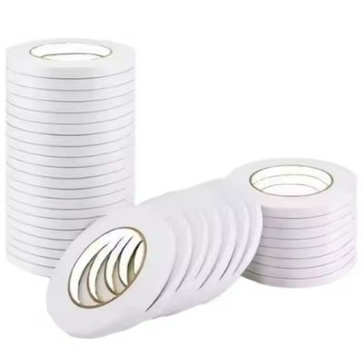 물 기반 아크릴 접착 테이프 PE 코팅 된 흰색 종이 풀 라인러와 함께 쌍면 튜브 테이프